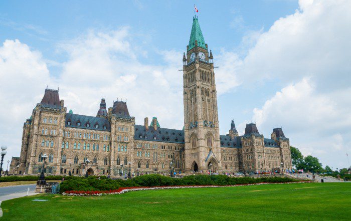Parliament Hill, a famous landmark in Ottawa